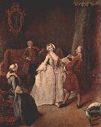 Pietro Longhi The Dancing Lesson France oil painting artist